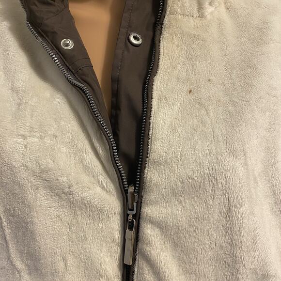 Free Country Coat Jacket Women M Windbreaker Hoodie Faux Fur Lined Outdoor VTG - Picture 12 of 15